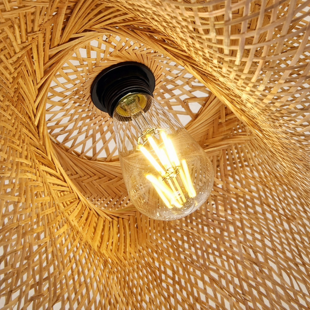 Luminária de Teto de Rattan