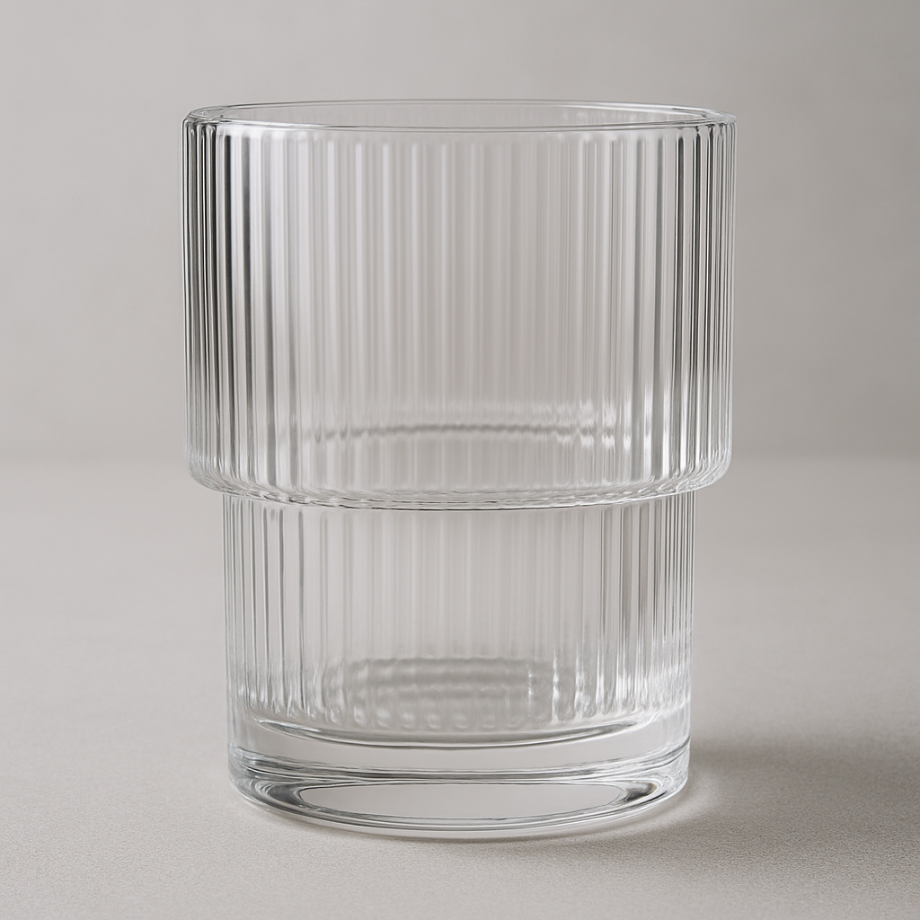 Copo de Vidro Listrado