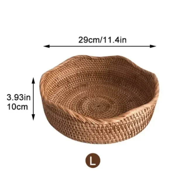Cesta Ondulada de Rattan - STOA HOME DESIGN