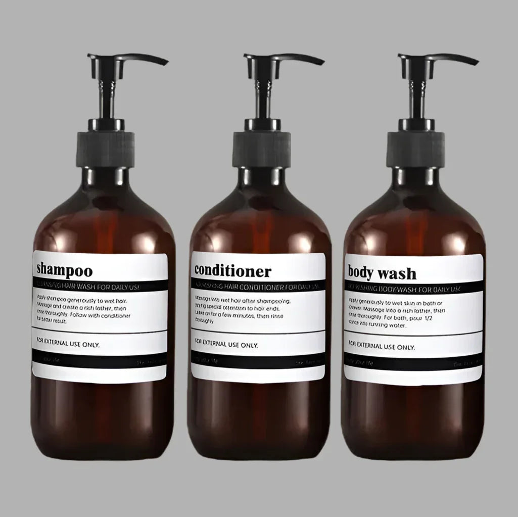 Conjunto de 3 Potes de Banho Ambar - STOA HOME DESIGN