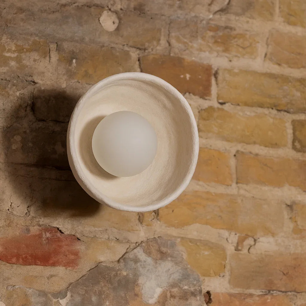 luminaria_parede_barro_branco - STOA DESIGN