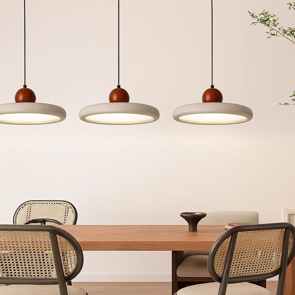 pendente_de_marmore_travertino_e_madeira - STOA DESIGN