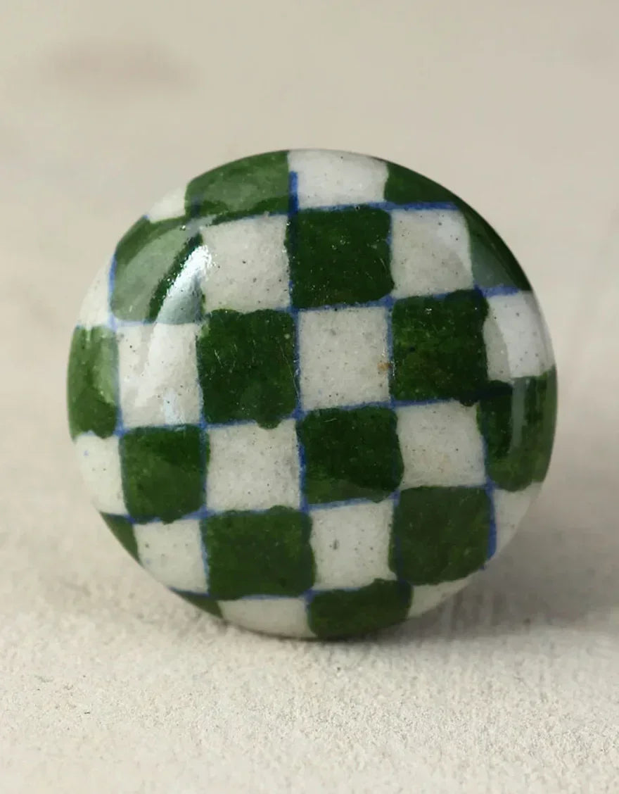 puxador-de-ceramica-verde-xadrez-stoa-home-design-85024 - STOA DESIGN