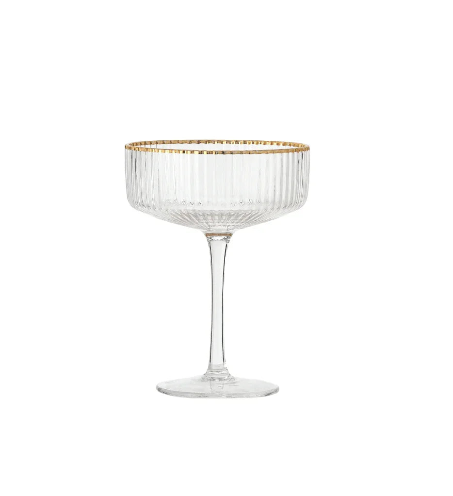 Taças de Drink com Borda Dourada - STOA HOME DESIGN