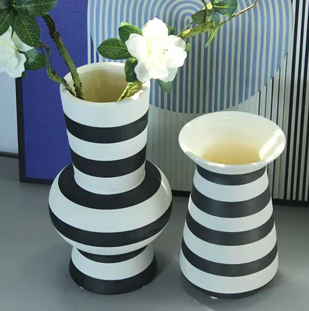 vaso-listrado-preto-e-branco-stoa-home-design-59059 - STOA DESIGN