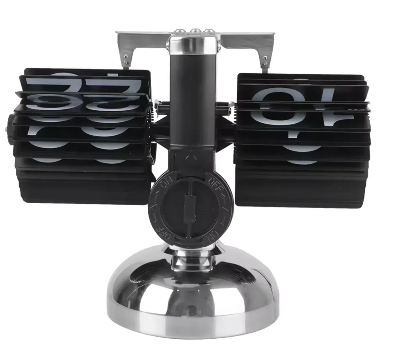 Relógio de Mesa Página Flip Preto