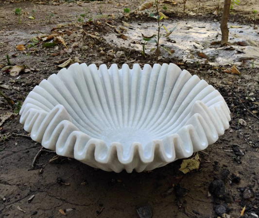 Tigela de Mármore Esculpida à Mão