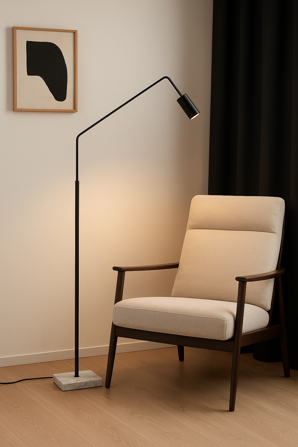 Luminária de Chão Piso Cilindro Foco Metallo