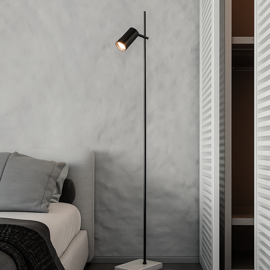 Luminária de Chão Vasto Mármore Foco Metallo