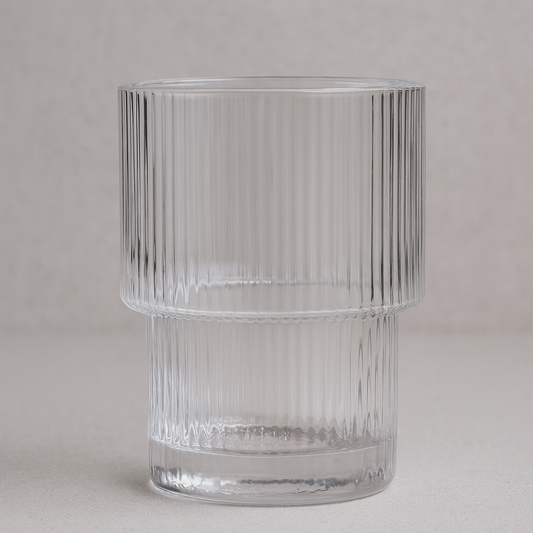 Copo de Vidro Listrado