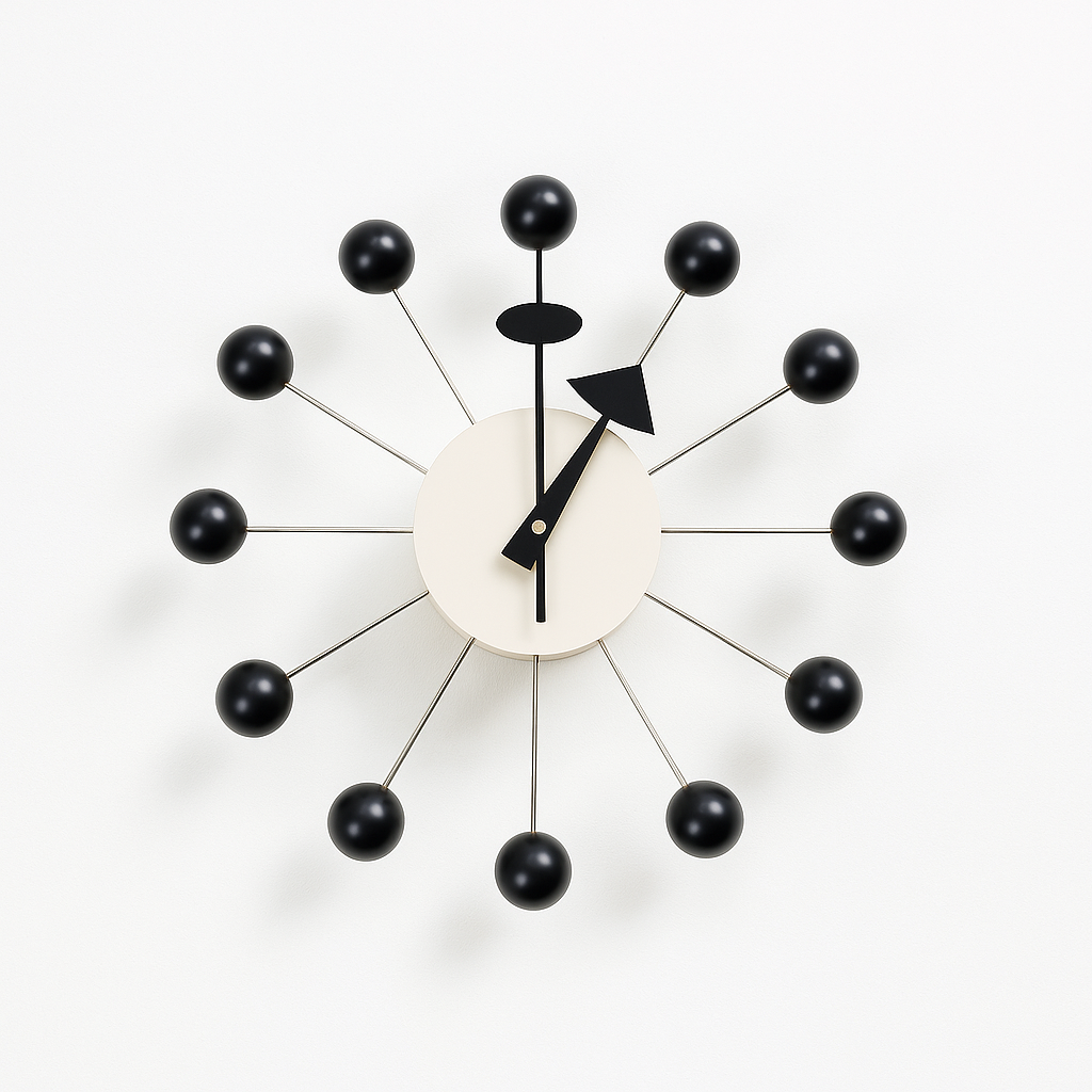 Relógio de Parede Europeu em Metal e Madeira