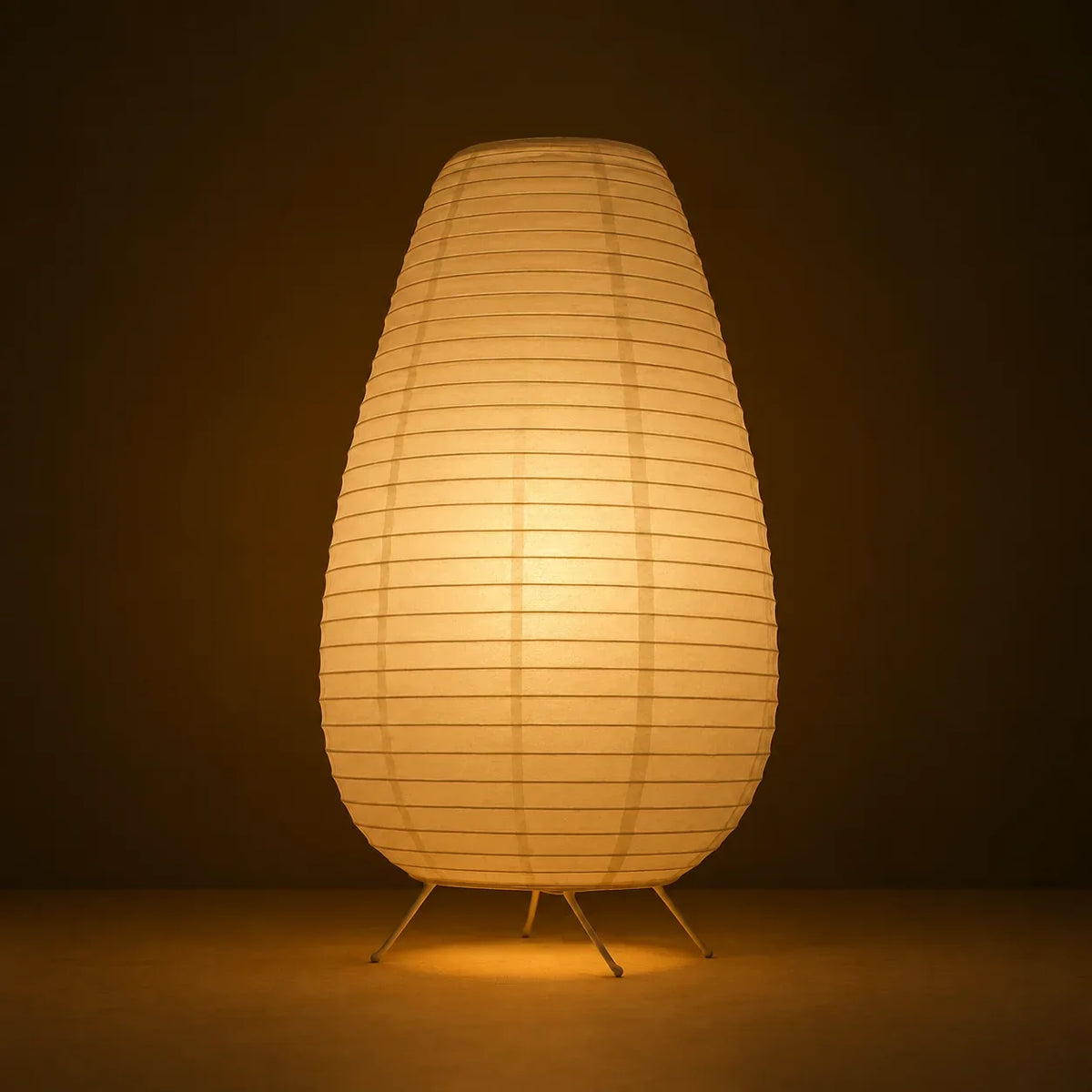 Luminária Japonesa de Papel de Mesa Orgânica