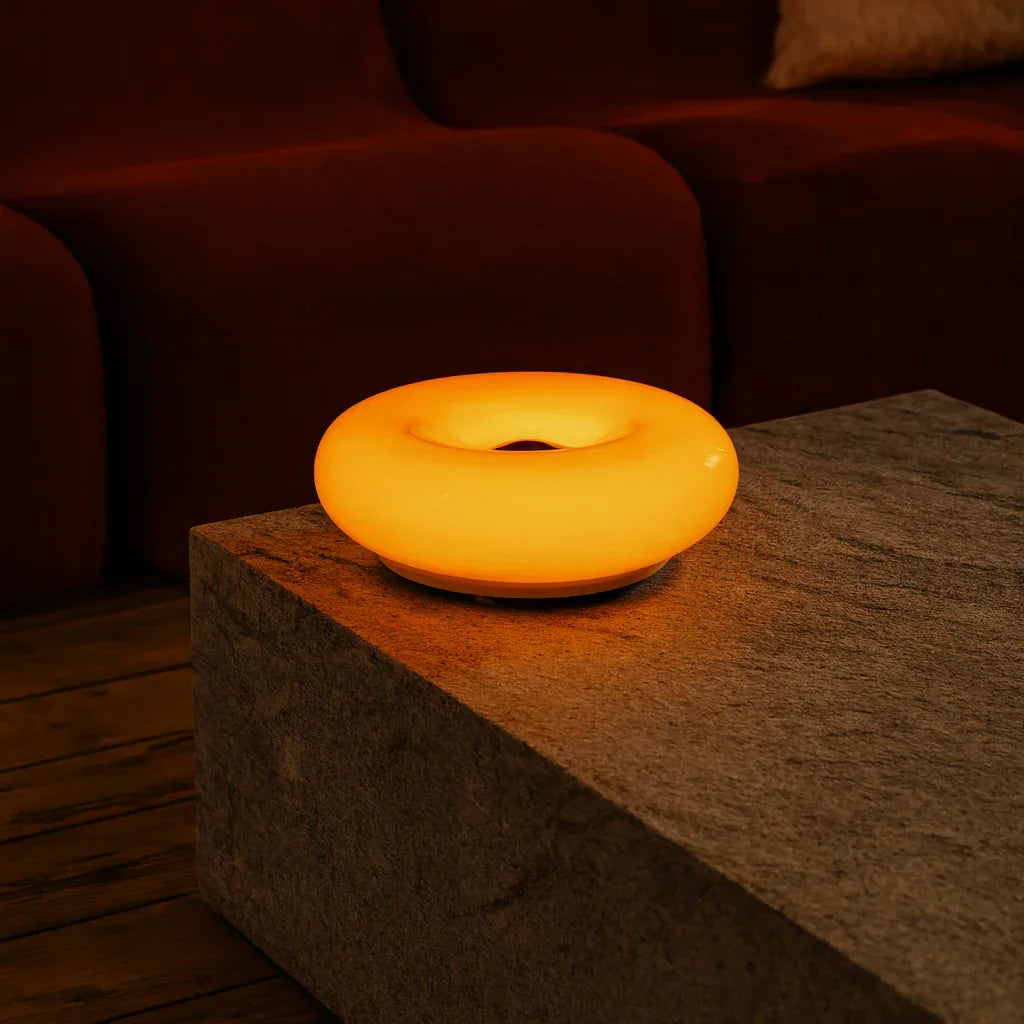 abajur_donut_laranja - STOA DESIGN