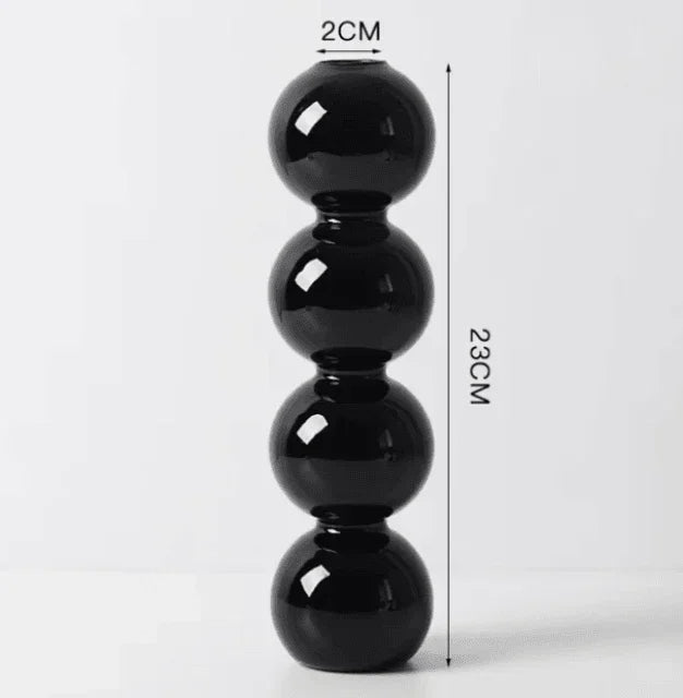 Candelabro Preto de Vidro para Vela - STOA HOME DESIGN
