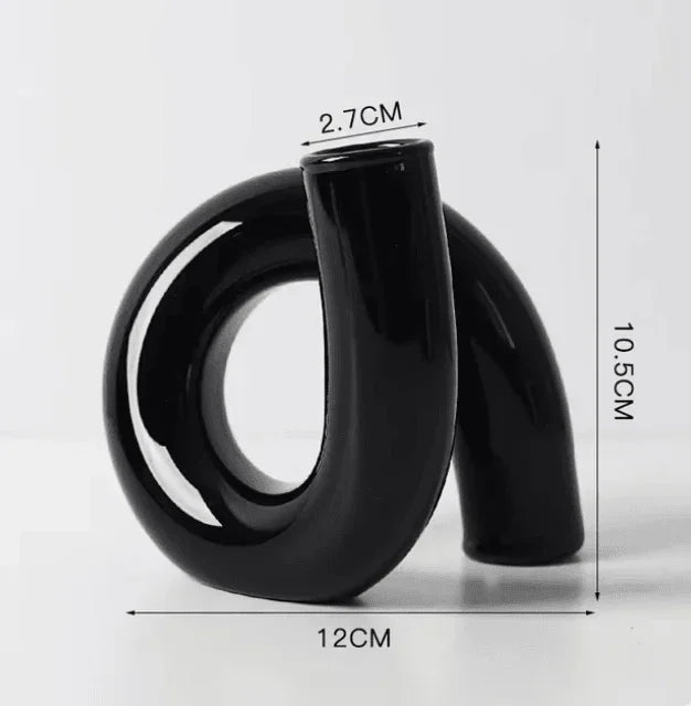 Candelabro Preto de Vidro para Vela - STOA HOME DESIGN