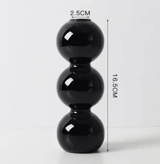 Candelabro Preto de Vidro para Vela - STOA HOME DESIGN