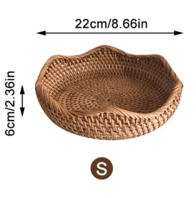 Cesta Ondulada de Rattan - STOA HOME DESIGN