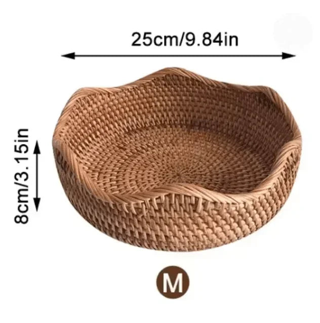 Cesta Ondulada de Rattan - STOA HOME DESIGN