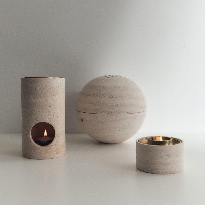 Difusor de Oléo Essencial de Marmore Travertelle - STOA HOME DESIGN