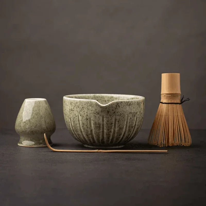 Kit de Matcha Cerâmica e Bambu - STOA HOME DESIGN