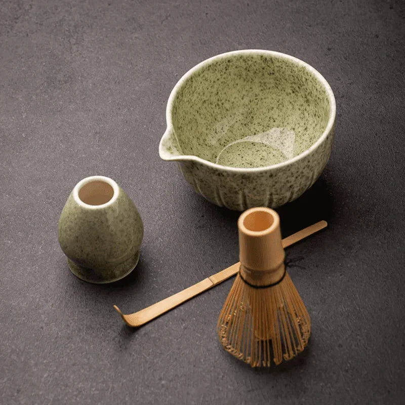 Kit de Matcha Cerâmica e Bambu - STOA HOME DESIGN