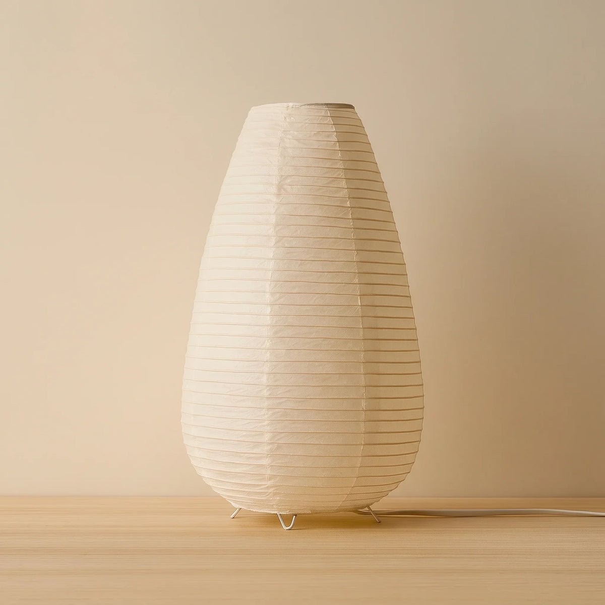Luminária Japonesa de Papel de Mesa Orgânica