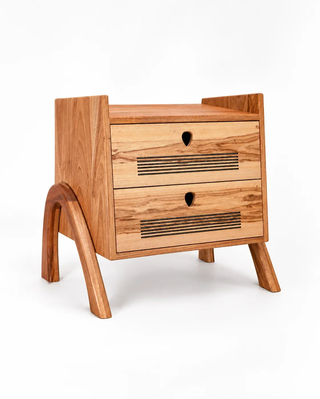 Mesa de Cabeceira Guitar Madeira Maciça Freijó
