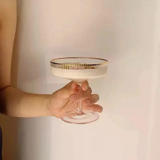 Taças de Drink com Borda Dourada - STOA HOME DESIGN