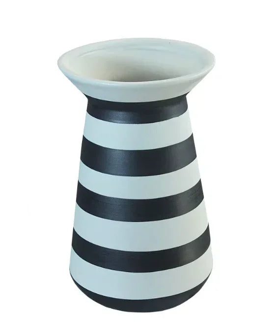 Vaso Listrado Preto e Branco - STOA HOME DESIGN