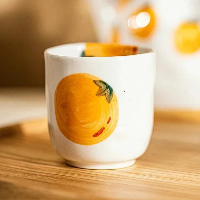 Bule e Xícaras de Laranja - STOA HOME DESIGN