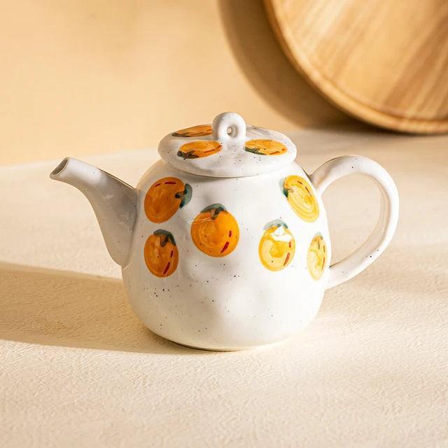 Bule e Xícaras de Laranja - STOA HOME DESIGN