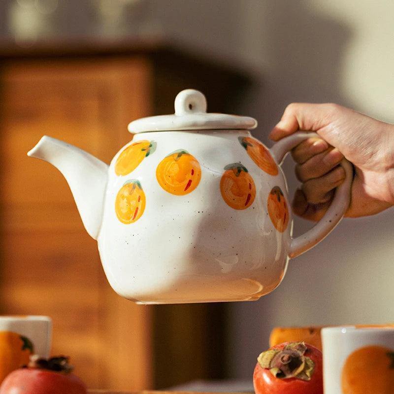 Bule e Xícaras de Laranja - STOA HOME DESIGN
